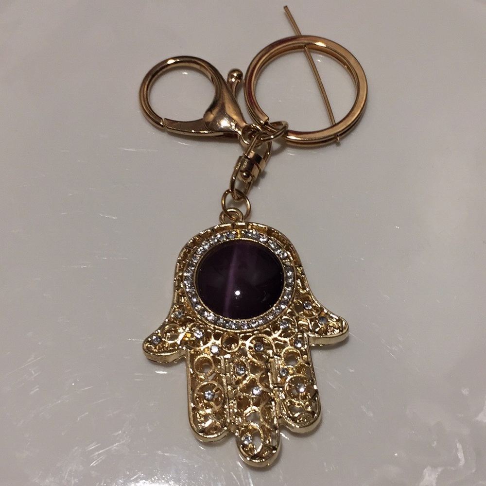Crystal Rhinestone handbag Keyring - Picture 6 of 8